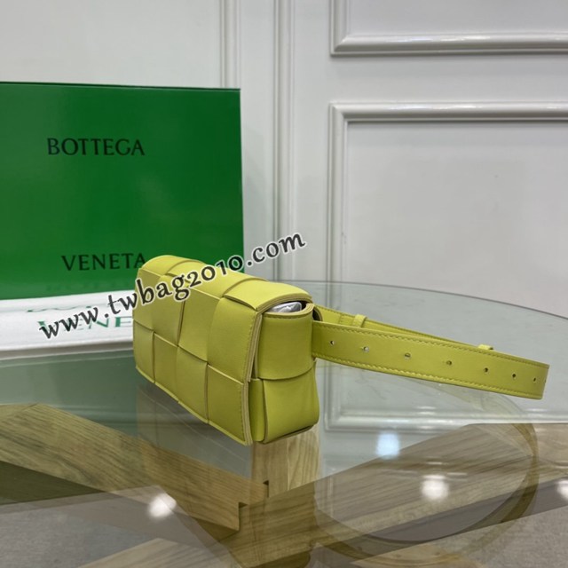 Bottega veneta高端女包 KF0015奇異果色 寶緹嘉CAEESTTE腰包 BV經典款手工編織手包腰包胸包斜挎包  gxz1204